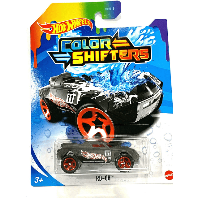 DieCast Hotwheels Cambiadores de color RD-08 (negro/gris)