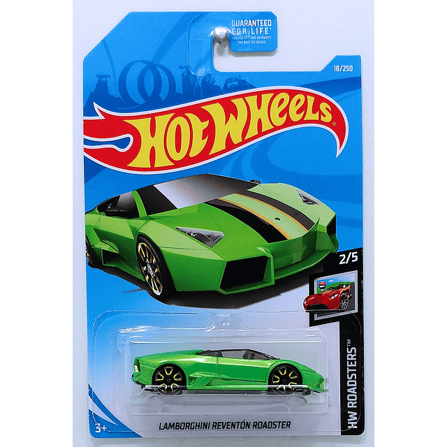 2019 HW Roadsters Lamborghini Reventon Roadster 18/250, Verd