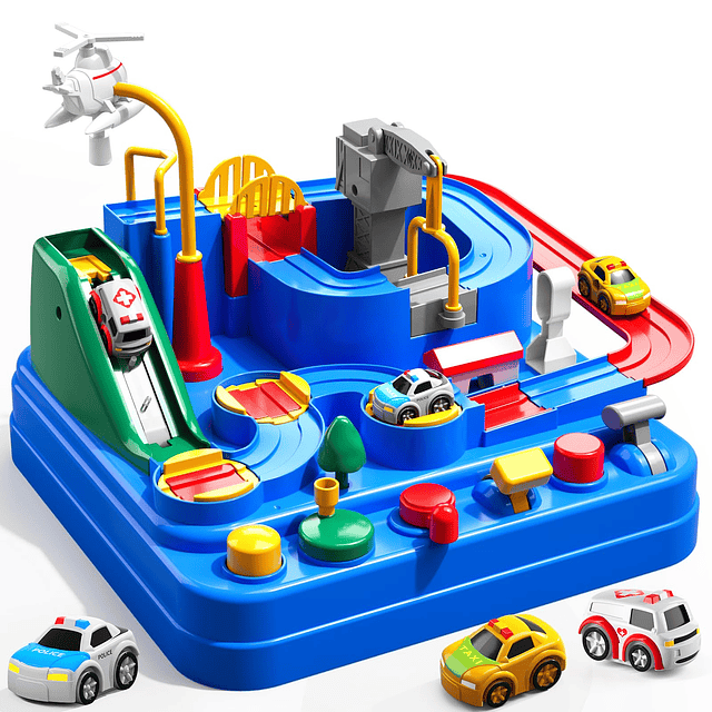 Boys Toys Car Track, Kids Race Track City Rescue Toy para ni