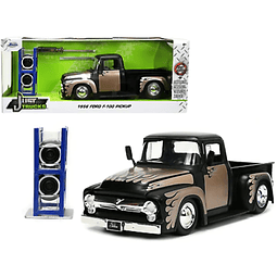 Just Trucks 1:24 1956 Ford F-100 Coche fundido a presión neg