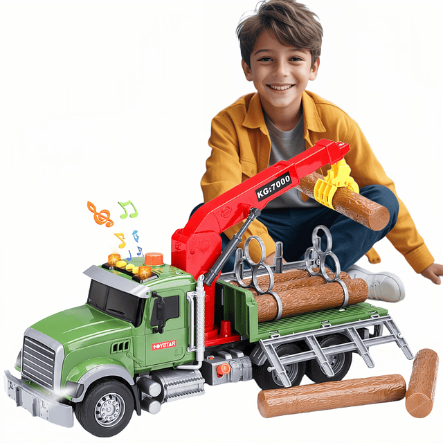 Big Tow Truck Toys con grúa para niños de 4 a 7 años, camión