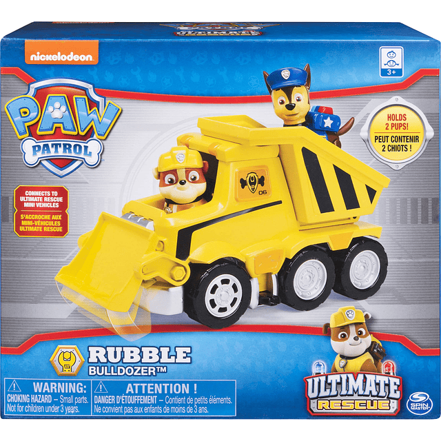 Rubble's Ultimate Rescue Bulldozer con pala móvil y platafor