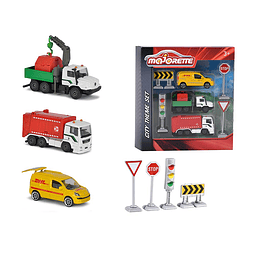 DICKIE TOYS - City Die-Cast Juego de 7 piezas, escala 1:64