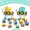 Juego de 16 piezas de coches de dinosaurio para niños pequeñ