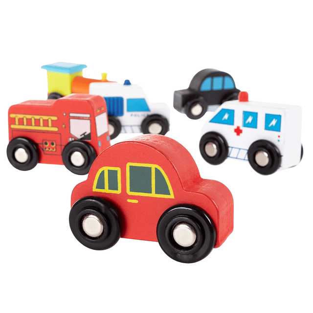 ¡Ey! ¡Jugar! Juego de coches de madera, juego de mini vehícu