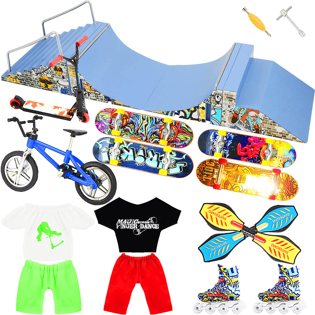 Kit de parque de patinaje con rampa de medio tubo de , juego