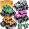 Monster Truck Juguetes para niños, 4 piezas de coches de jug