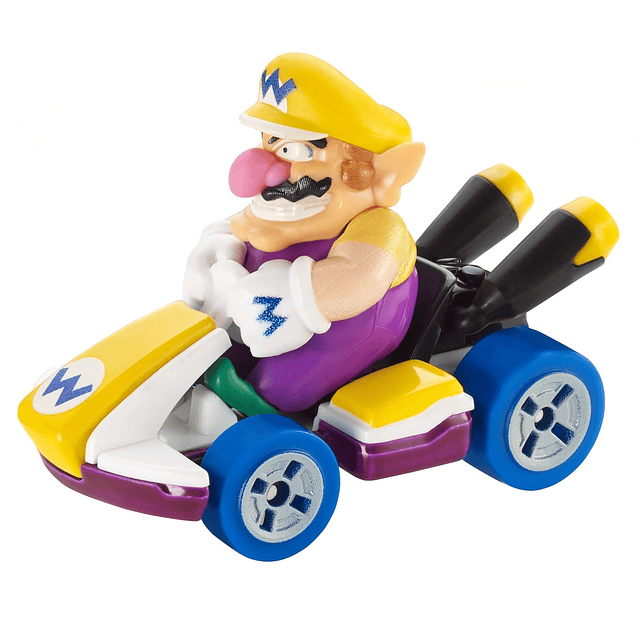 Mario Kart Wario Die-Cast Character Car escala 1:64, color m