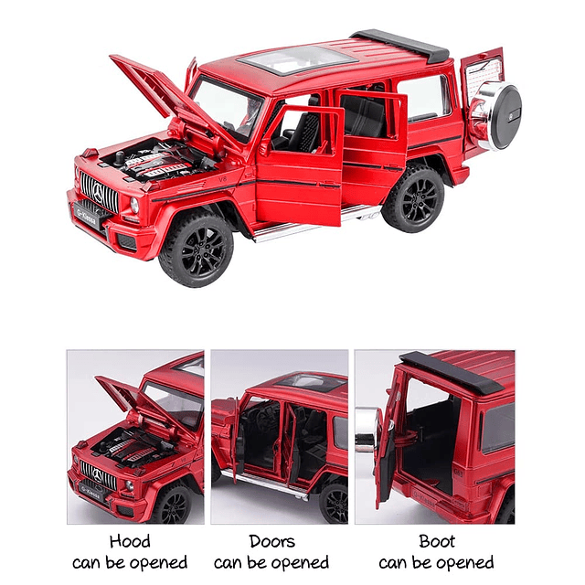 Aleación Coleccionable Rojo Benz G63 AMG Vehículo de Juguete