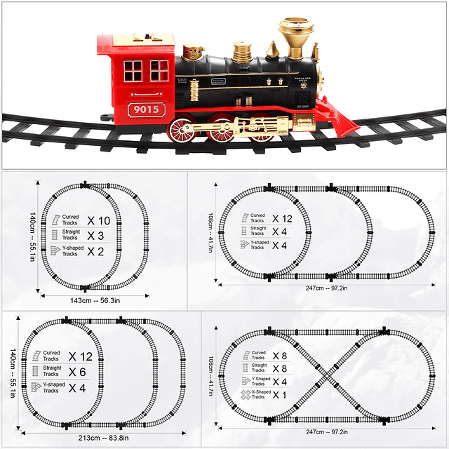 4 Piezas Accesorios para Vías de Tren Vía de Tren Curva Cons