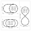 4 Piezas Accesorios para Vías de Tren Vía de Tren Curva Cons