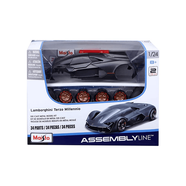 1:24 Línea de Montaje Lamborghini Terzo Millenio - Gris