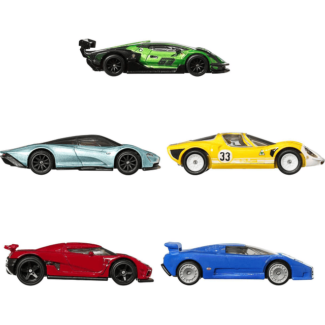 Premium Car Culture Speed ​​Machines, paquete de 5 autos de