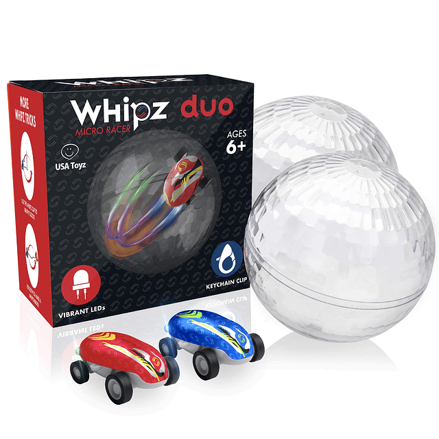 Whipz Duo Micro Racers Coches de juguete para niños – 2 unid