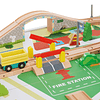 Teamson Juego de mesa de tren para niños con 85 piezas, mesa