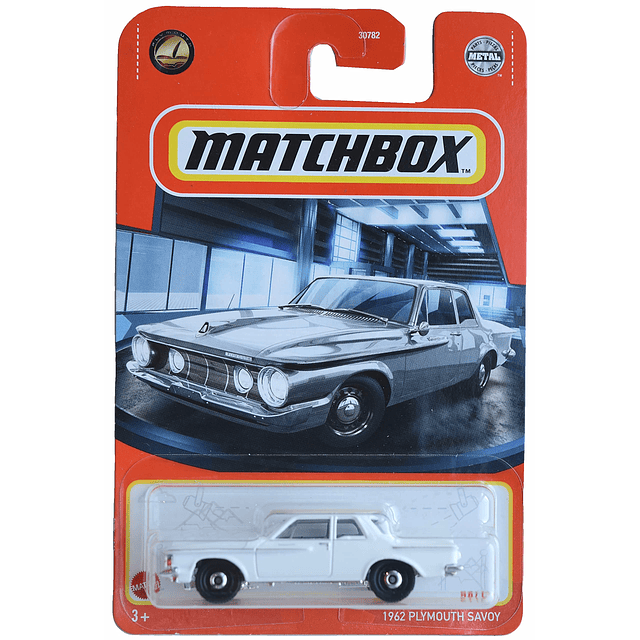 Caja de cerillas 1962 Plymouth Savoy, pieza metálica 54/100