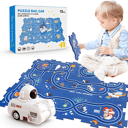 Puzzle Track Race Car Playset para niños pequeños Logical Ro