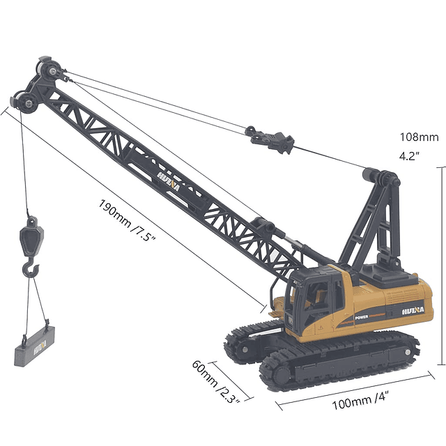 Camiones de construcción Juguetes Grúa Camión Escala 1/50 Di