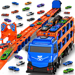 Race Cars Track Truck Toys para niños 2 3 4 5 6 7 años - Cam