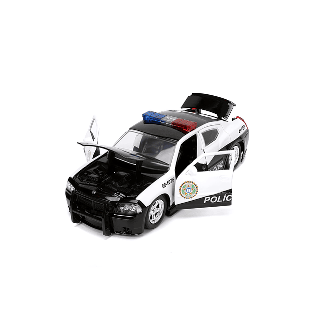 Fast & Furious 1:24 2006 Dodge Charger Coche de policía Coch