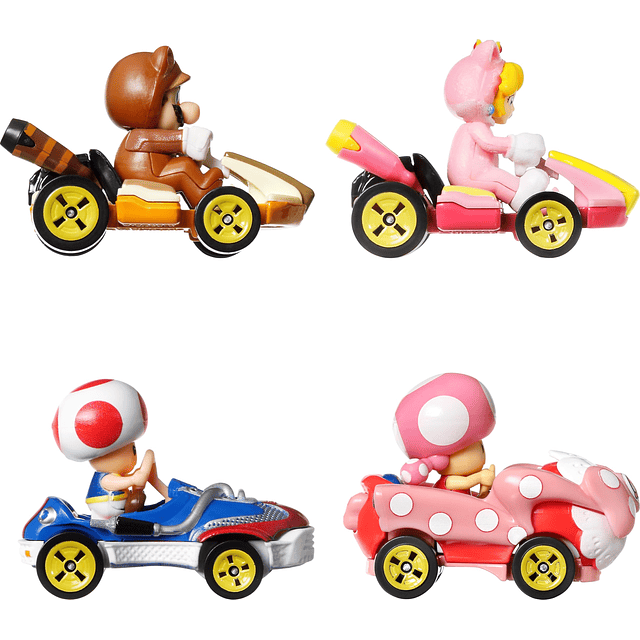 Mario Kart 4-Pack, juego coleccionable de 4 vehículos de jug