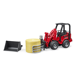 Cargador compacto Schaeffer 2034 con pinza para pacas y paca