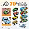 70 piezas de coches de juguete, mini coches de carreras con