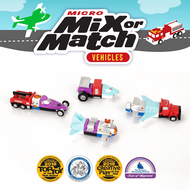 JUEGOS POPULARES Micro Mix or Match Vehicles Juego de lujo d