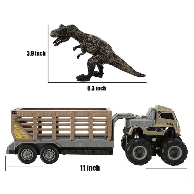 Camión de transporte de dinosaurios, cinturón de remolque de