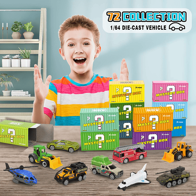 Juego de coches de juguete fundido a presión para niños de 3