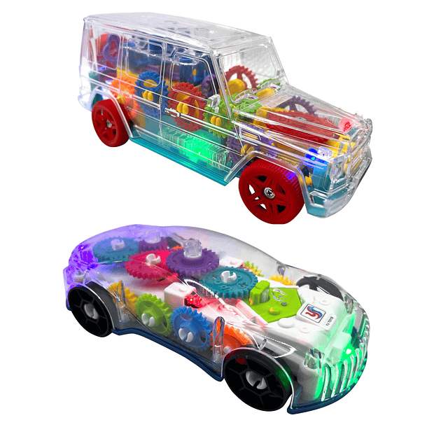 Juego de 2 Coches con luz LED, Coches Todoterreno, Juguete c