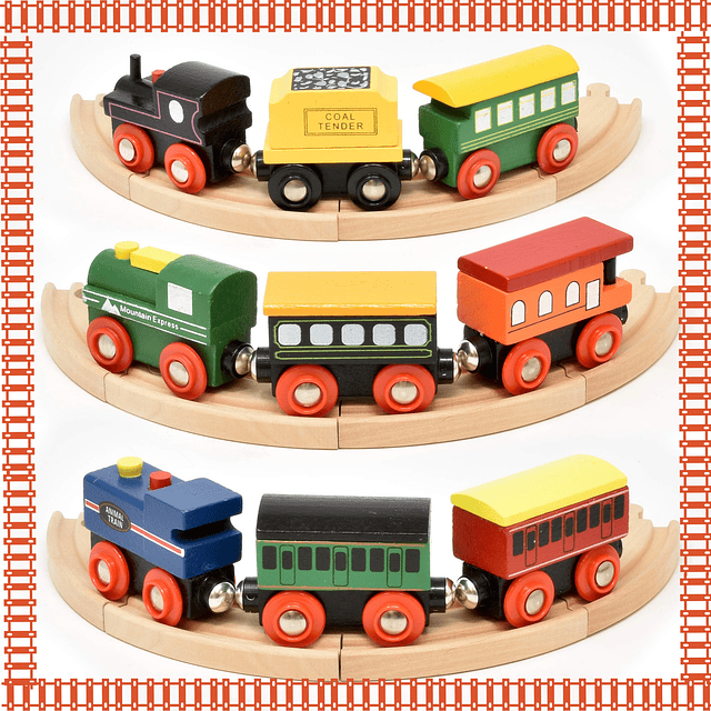 Vagones de tren de madera número 1 en gadgets: colección de