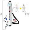 Juego de juguetes de transbordador espacial con 2 figuras de