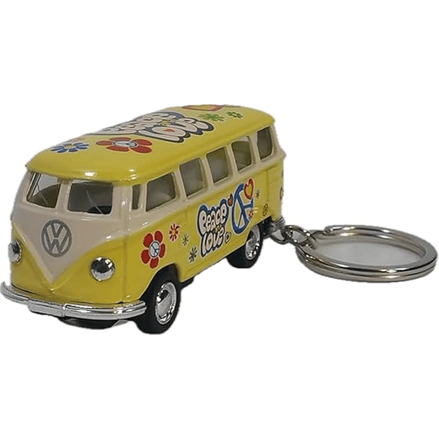 1962 Volkswagen Classic Hippie Love & Peace Bus escala 1:64