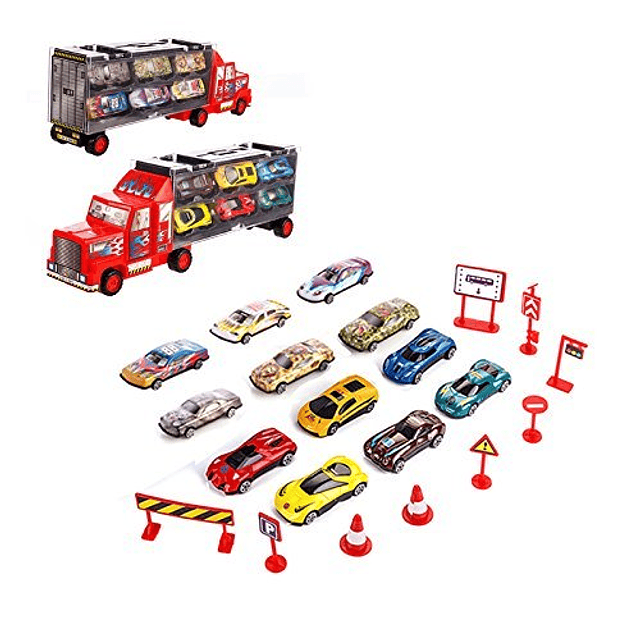 Car Toys Die Cast Carrier Truck Vehículos Juguete para niños