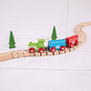 Vía de tren loco de madera (paquete de 2) - Compatible con j