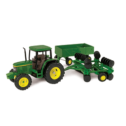 Tractor ERTL 6410 con vagón barcaza y disco (escala 1:32), v