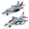 Juguete de avión F35 F16, paquete de 2 aviones de combate pa