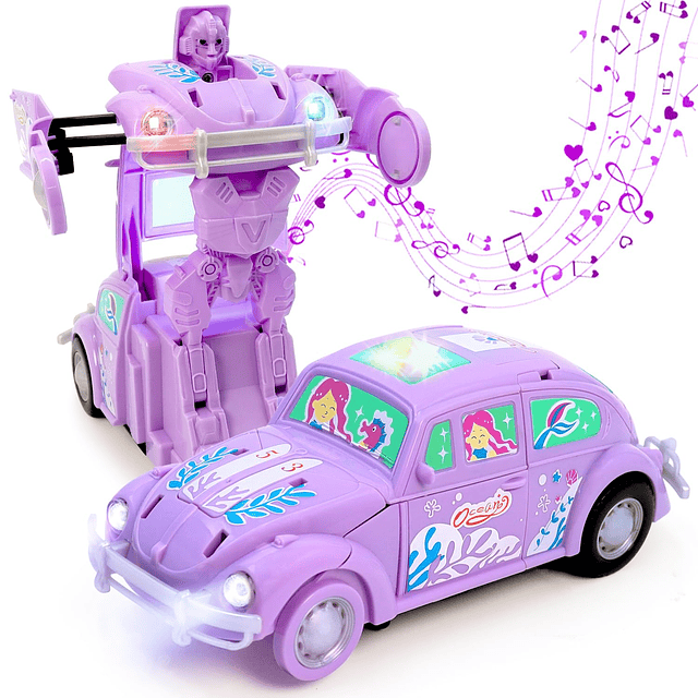 Transforming Car Toys para niñas de 3 4 5-7 8 años, coches r