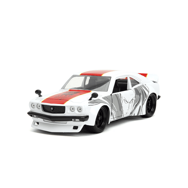 One Punch Man 1:24 1974 Mazda RX-3 Coche fundido a presión y