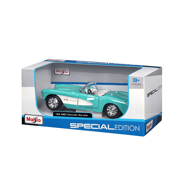 1:24 Edición Especial 1957 Chevrolet Corvette - Turquesa