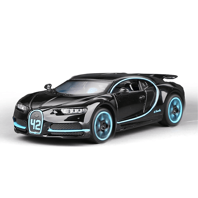 1:32 Bugatti Chiron aleación de zinc Pull Back Car Diecast j