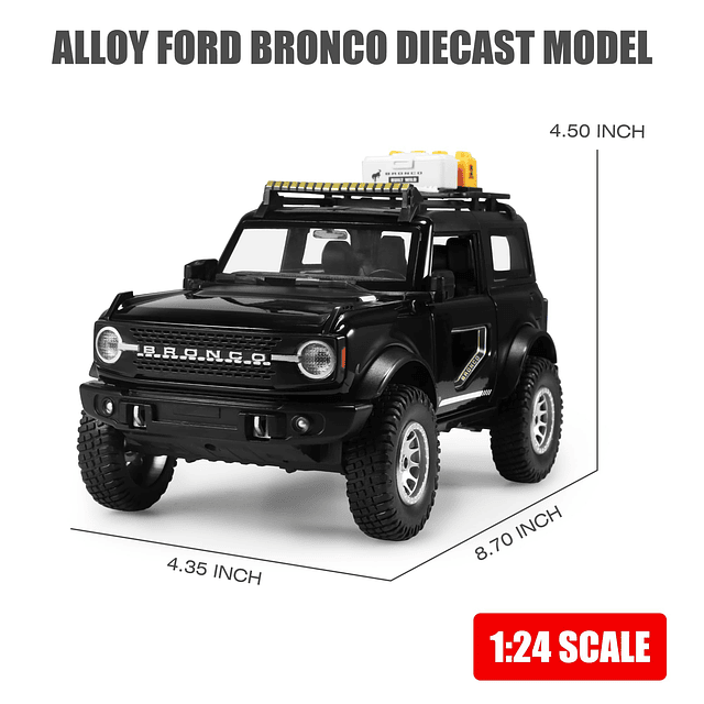 Toy Cars Ford Bronco 1:24 Diecast, Bronco Trucks Pull Back C