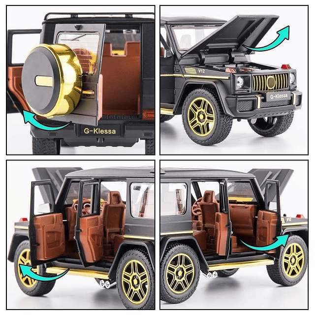 1/24 Benz G63 AMG Modelo de Coche, Coche de Juguete de aleac