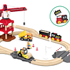 Trenes de juguete para vías de madera, juego de trenes magné