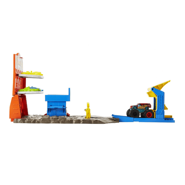 Monster Trucks Blast Station Playset con camión de juguete D