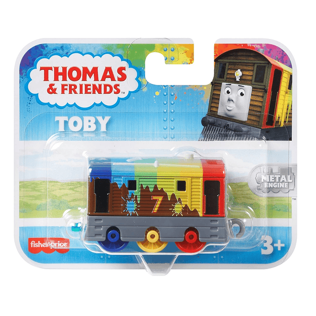 Fisher-Price GYV65 Rainbow Toby Locomotora de tren de empuje