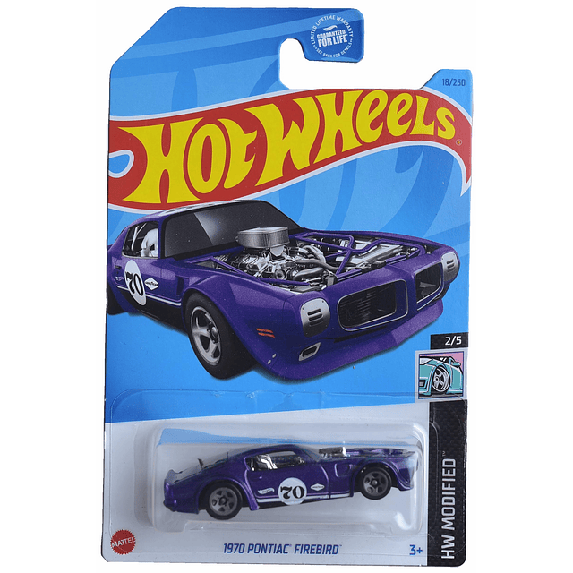 Hot Wheels 1970 Pontiac Firebird, HW Modificado 2/5 [Púrpura