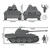 BMC CTS WW2 Tanque Alemán Panther V - Gris 1:38 Vehículo mil