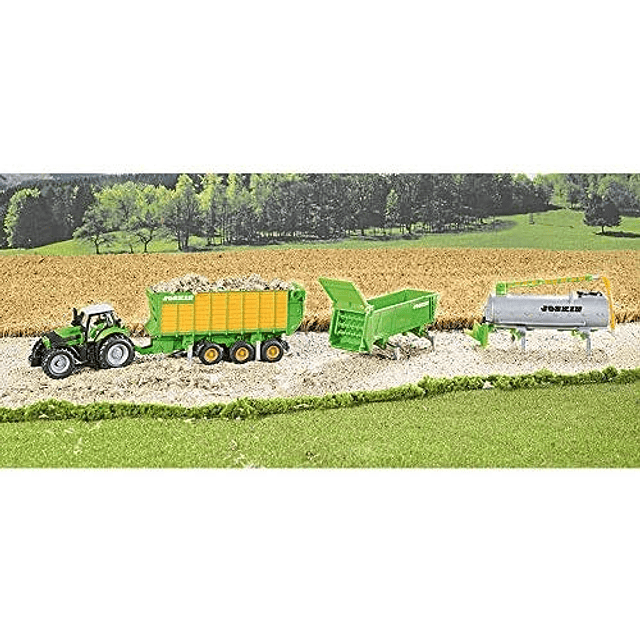 1848, Tractor DEUTZ-FAHR con Remolque Joskin, 1:87, Metal/Pl